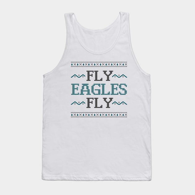 Fly, Eagles, Fly - Philadelphia Eagles Christmas Sweater Tank Top by Merlino Creative